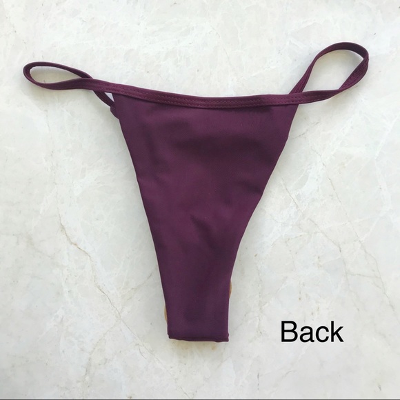 Purple Burgundy Padded Triangle 2 Piece Bikini Set - Picture 5 of 6